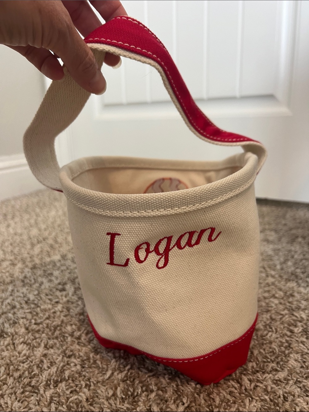 Land's End Easter Basket for Boy- Dump truck with egg - Personalized- Logan